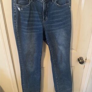 Stylish Blue Straight Leg Women's Jeans